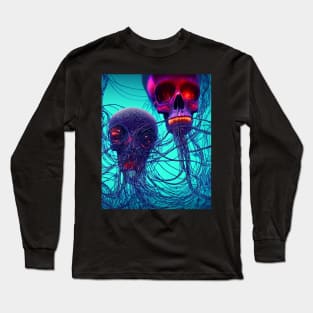 Symmetrical Cables Skull Long Sleeve T-Shirt